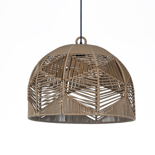 Colgante Parma 1 luz E27 50x35cm de cordón habano